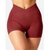 imageYEOREO Scrunch Butt Workout Shorts Women 35quot Seamless V Cross Waist Sport Gym Amplify ShortsWine