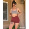 imageYEOREO Scrunch Butt Workout Shorts Women 35quot Seamless V Cross Waist Sport Gym Amplify ShortsWine
