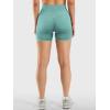 imageYEOREO Womens Workout Gym Shorts 45quot Colinne Butt Lifting Hidden Scrunch Seamless Impact Booty Biker ShortsCoral Green