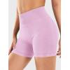 imageYEOREO Womens Workout Gym Shorts 45quot Colinne Butt Lifting Hidden Scrunch Seamless Impact Booty Biker ShortsCoral Pink
