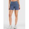 imageYEOREO Womens Workout Gym Shorts 45quot Colinne Butt Lifting Hidden Scrunch Seamless Impact Booty Biker ShortsDark Blue