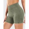 imageYEOREO Womens Workout Gym Shorts 45quot Colinne Butt Lifting Hidden Scrunch Seamless Impact Booty Biker ShortsGreen