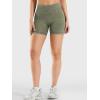 imageYEOREO Womens Workout Gym Shorts 45quot Colinne Butt Lifting Hidden Scrunch Seamless Impact Booty Biker ShortsGreen