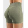 imageYEOREO Womens Workout Gym Shorts 45quot Colinne Butt Lifting Hidden Scrunch Seamless Impact Booty Biker ShortsGreen