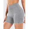 imageYEOREO Womens Workout Gym Shorts 45quot Colinne Butt Lifting Hidden Scrunch Seamless Impact Booty Biker ShortsLight Gray