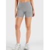 imageYEOREO Womens Workout Gym Shorts 45quot Colinne Butt Lifting Hidden Scrunch Seamless Impact Booty Biker ShortsLight Gray