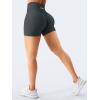 imageYEOREO Workout Shorts Womens Butt Lifting 45quot Seamless Hidden Scrunch High Waist Gym Tummy Control Christiy Biker ShortsAsphalt Ash