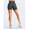 imageYEOREO Workout Shorts Womens Butt Lifting 45quot Seamless Hidden Scrunch High Waist Gym Tummy Control Christiy Biker ShortsAsphalt Ash