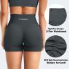 imageYEOREO Workout Shorts Womens Butt Lifting 45quot Seamless Hidden Scrunch High Waist Gym Tummy Control Christiy Biker ShortsAsphalt Ash