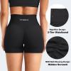 imageYEOREO Workout Shorts Womens Butt Lifting 45quot Seamless Hidden Scrunch High Waist Gym Tummy Control Christiy Biker ShortsBlack
