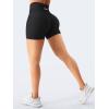 imageYEOREO Workout Shorts Womens Butt Lifting 45quot Seamless Hidden Scrunch High Waist Gym Tummy Control Christiy Biker ShortsBlack