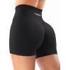 imageYEOREO Workout Shorts Womens Butt Lifting 45quot Seamless Hidden Scrunch High Waist Gym Tummy Control Christiy Biker ShortsBlack