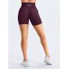 imageYEOREO Workout Shorts Womens Butt Lifting 45quot Seamless Hidden Scrunch High Waist Gym Tummy Control Christiy Biker ShortsBlack Cherry