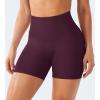 imageYEOREO Workout Shorts Womens Butt Lifting 45quot Seamless Hidden Scrunch High Waist Gym Tummy Control Christiy Biker ShortsBlack Cherry