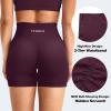 imageYEOREO Workout Shorts Womens Butt Lifting 45quot Seamless Hidden Scrunch High Waist Gym Tummy Control Christiy Biker ShortsBlack Cherry