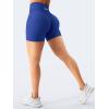 imageYEOREO Workout Shorts Womens Butt Lifting 45quot Seamless Hidden Scrunch High Waist Gym Tummy Control Christiy Biker ShortsDark Blue