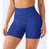 imageYEOREO Workout Shorts Womens Butt Lifting 45quot Seamless Hidden Scrunch High Waist Gym Tummy Control Christiy Biker ShortsDark Blue