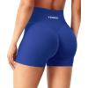 imageYEOREO Workout Shorts Womens Butt Lifting 45quot Seamless Hidden Scrunch High Waist Gym Tummy Control Christiy Biker ShortsDark Blue