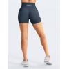 imageYEOREO Workout Shorts Womens Butt Lifting 45quot Seamless Hidden Scrunch High Waist Gym Tummy Control Christiy Biker ShortsDeep Navy