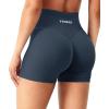 imageYEOREO Workout Shorts Womens Butt Lifting 45quot Seamless Hidden Scrunch High Waist Gym Tummy Control Christiy Biker ShortsDeep Navy