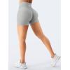 imageYEOREO Workout Shorts Womens Butt Lifting 45quot Seamless Hidden Scrunch High Waist Gym Tummy Control Christiy Biker ShortsLight Gray