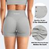 imageYEOREO Workout Shorts Womens Butt Lifting 45quot Seamless Hidden Scrunch High Waist Gym Tummy Control Christiy Biker ShortsLight Gray
