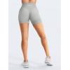 imageYEOREO Workout Shorts Womens Butt Lifting 45quot Seamless Hidden Scrunch High Waist Gym Tummy Control Christiy Biker ShortsLight Gray