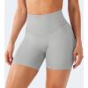 imageYEOREO Workout Shorts Womens Butt Lifting 45quot Seamless Hidden Scrunch High Waist Gym Tummy Control Christiy Biker ShortsLight Gray