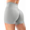 imageYEOREO Workout Shorts Womens Butt Lifting 45quot Seamless Hidden Scrunch High Waist Gym Tummy Control Christiy Biker ShortsLight Gray