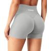 imageYEOREO Workout Shorts Womens Butt Lifting 45quot Seamless Hidden Scrunch High Waist Gym Tummy Control Christiy Biker ShortsLight Gray