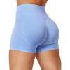 imageYEOREO Dora Seamless Scrunch Workout Shorts for Women High Waisted Butt Lifting Gym Yoga Biker ShortsLight Denim