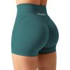 imageYEOREO Scrunch Butt Workout Shorts Women 35quot Seamless V Cross Waist Sport Gym Amplify Shorts1 Green