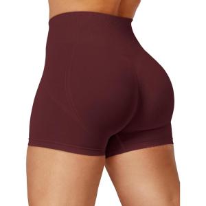 imageYEOREO Dora Seamless Scrunch Workout Shorts for Women High Waisted Butt Lifting Gym Yoga Biker ShortsRosewood