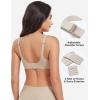 imageYEOREO Womens Everyday Bra Scoop Wireless Bralette No Underwire Corriney Full Coverage Push Up BraMilk Coffee