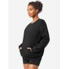imageYEOREO Womens Oversized Sweatshirts Hoodies Crew Neck Pullover Jocely Fleece Long Sleeve Shirts with PocketBlack