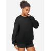 imageYEOREO Womens Oversized Sweatshirts Hoodies Crew Neck Pullover Jocely Fleece Long Sleeve Shirts with PocketBlack