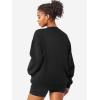 imageYEOREO Womens Oversized Sweatshirts Hoodies Crew Neck Pullover Jocely Fleece Long Sleeve Shirts with PocketBlack