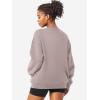 imageYEOREO Womens Oversized Sweatshirts Hoodies Crew Neck Pullover Jocely Fleece Long Sleeve Shirts with PocketCoffee Pink