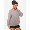 imageYEOREO Womens Oversized Sweatshirts Hoodies Crew Neck Pullover Jocely Fleece Long Sleeve Shirts with PocketCoffee Pink