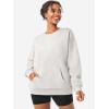 imageYEOREO Womens Oversized Sweatshirts Hoodies Crew Neck Pullover Jocely Fleece Long Sleeve Shirts with PocketGrey