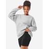 imageYEOREO Womens Oversized Sweatshirts Hoodies Crew Neck Pullover Jocely Fleece Long Sleeve Shirts with PocketLight Grey