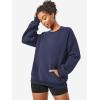 imageYEOREO Womens Oversized Sweatshirts Hoodies Crew Neck Pullover Jocely Fleece Long Sleeve Shirts with PocketNavy