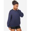 imageYEOREO Womens Oversized Sweatshirts Hoodies Crew Neck Pullover Jocely Fleece Long Sleeve Shirts with PocketNavy