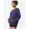 imageYEOREO Womens Oversized Sweatshirts Hoodies Crew Neck Pullover Jocely Fleece Long Sleeve Shirts with PocketNavy
