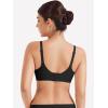 imageYEOREO Womens Wireless Bras Push Up Full Coverage Bra No Underwire Seamless Comfortable Scalloped Supportive BraletteBlack