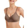 imageYEOREO Womens Wireless Bras Push Up Full Coverage Bra No Underwire Seamless Comfortable Scalloped Supportive BraletteBrown