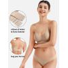 imageYEOREO Womens Wireless Bras Push Up Full Coverage Bra No Underwire Seamless Comfortable Scalloped Supportive BraletteDeep Natural Beige