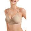 imageYEOREO Womens Wireless Bras Push Up Full Coverage Bra No Underwire Seamless Comfortable Scalloped Supportive BraletteDeep Natural Beige