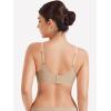 imageYEOREO Womens Wireless Bras Push Up Full Coverage Bra No Underwire Seamless Comfortable Scalloped Supportive BraletteDeep Natural Beige