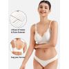 imageYEOREO Womens Wireless Bras Push Up Full Coverage Bra No Underwire Seamless Comfortable Scalloped Supportive BraletteWhite